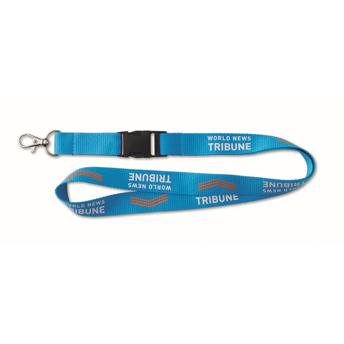 Lanyard con mosquetón metálico personalizado